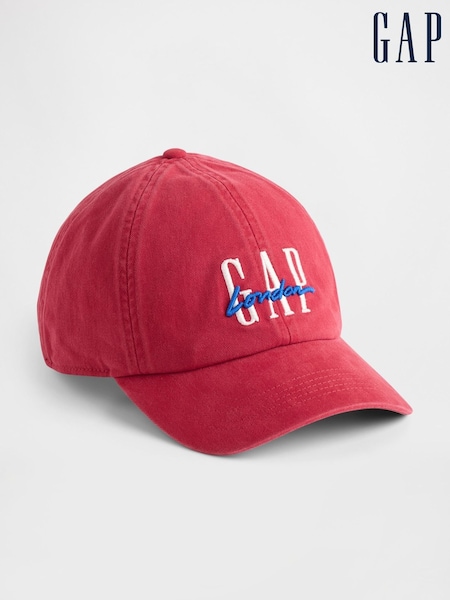 Gap Red London Logo Baseball Hat (V24858) | £18
