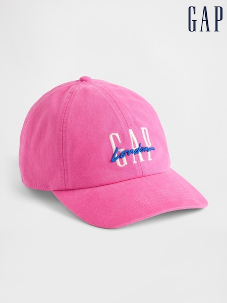 Gap Pink London Logo Baseball Hat (V24864) | £18