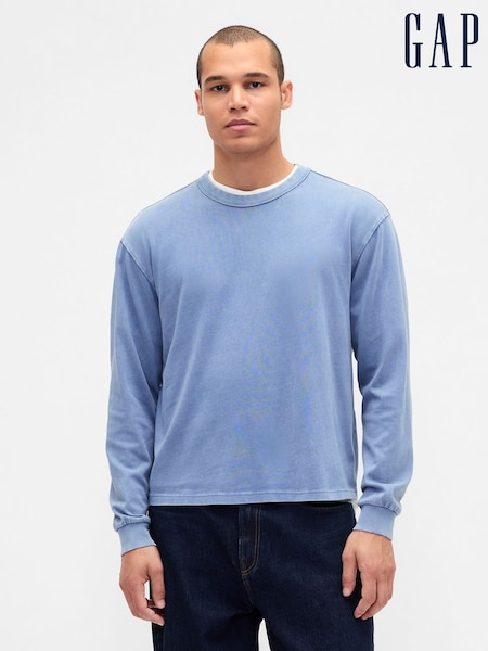 Gap Blue Heavyweight Crop T-Shirt (V24865) | £35