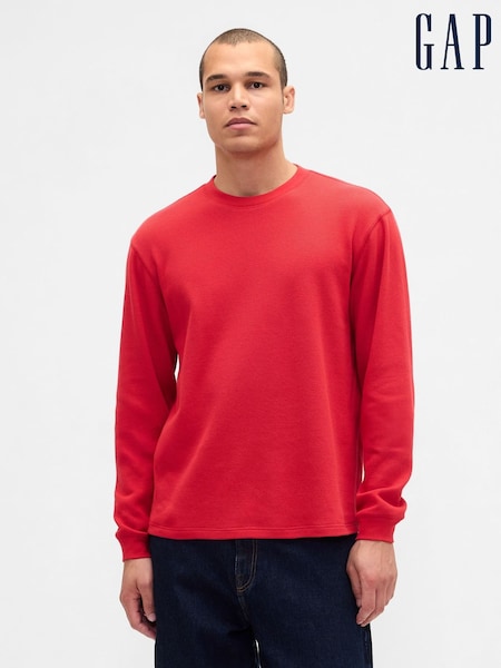 Gap Red Waffle Crew Neck T-Shirt (V24953) | £25