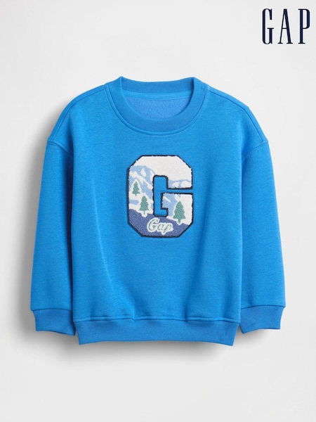 Gap Blue Vintage Soft Graphic Logo Sweatshirt (6mths-5yrs) (V24954) | £20