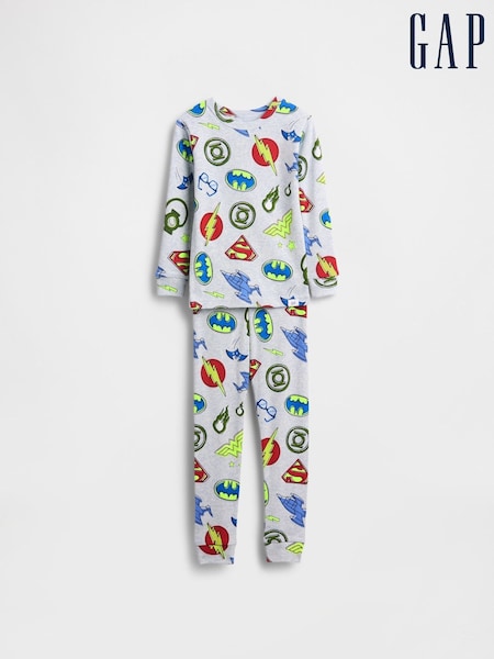 Gap Grey DC Brushed Cotton Pyjamas Set (6mths-5yrs) (V25001) | £20