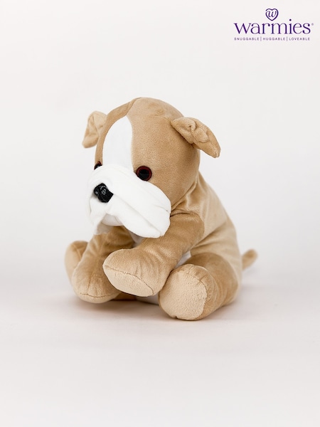 Warmies Beige and White Large Bulldog Fully Heatable Plush Toy (V25045) | £24