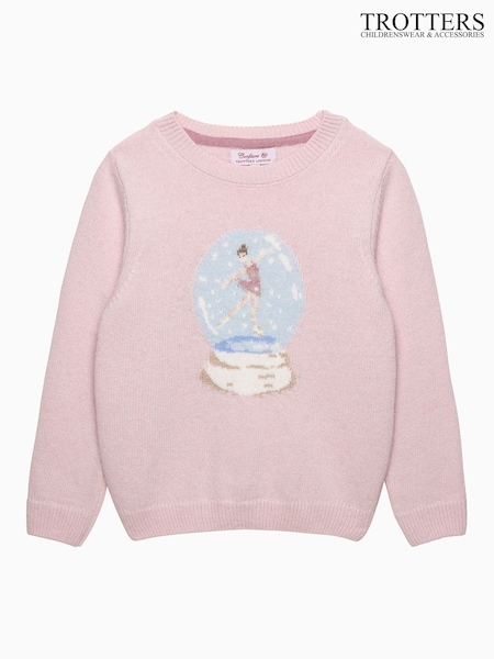 Trotters London Pink Figure Skater Jumper (V25302) | £62 - £65