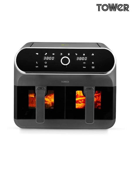 Tower Graphite 8L Elite Dual Visual Basket Air Fryer (V25396) | £150