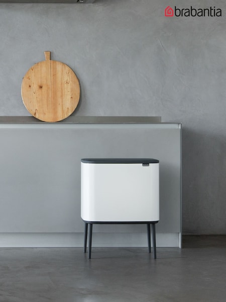Brabantia White Bo Touch Bin 11 + 23L (V25424) | £140