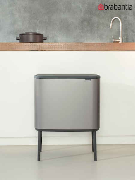 Brabantia Platinum Bo Touch Bin 3 x 11L (V25434) | £180