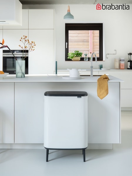 Brabantia White Bo Touch Bin 2 x 30L (V25436) | £180