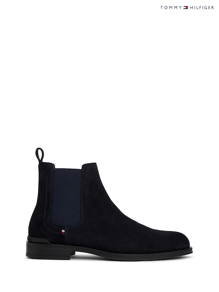 Tommy Hilfiger Blue Suede Chelsea Boots (V25438) | £150