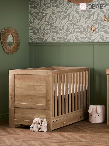 Obaby Oak Nika Cot Bed & Under Drawer (V25593) | £310