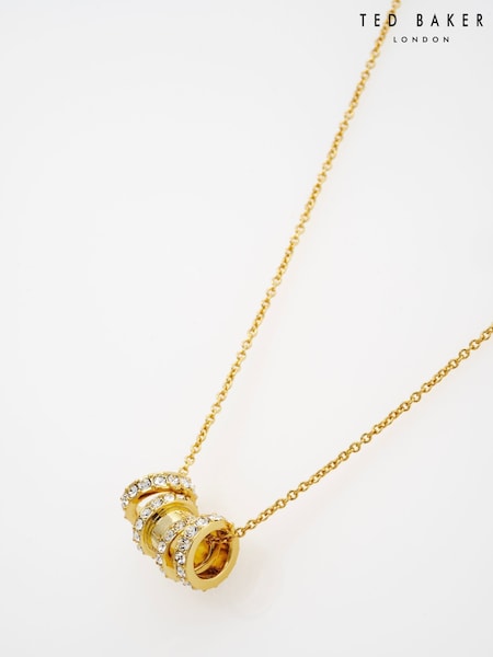 Ted Baker Gold Tone Romie: Crystal Roll Multi Pendant Necklace (V25600) | £48