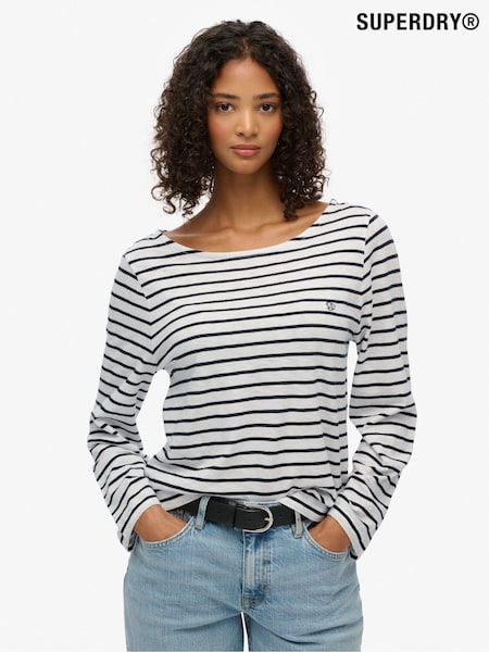 Superdry Blue Studios Slub Long Sleeve Top (V25660) | £27