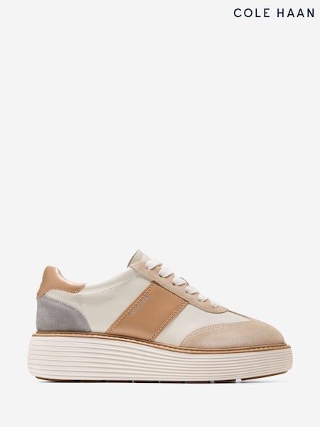 Cole Haan ØriginalGrand Max Platform White Trainers (V25742) | £125