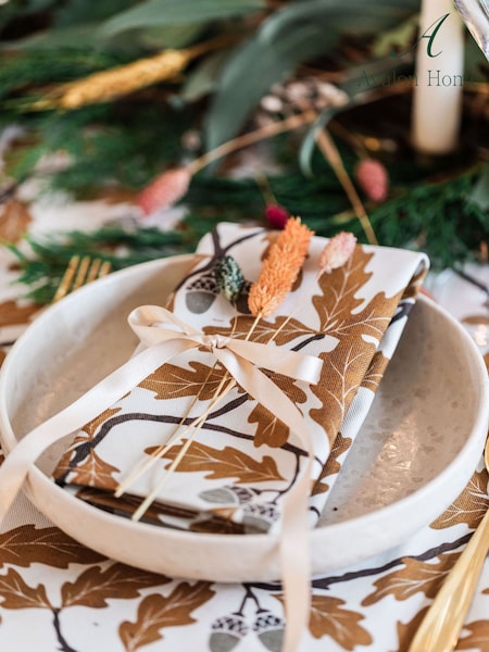 Avalon Home Set of 2 Golden Oak Napkins (V25754) | £25