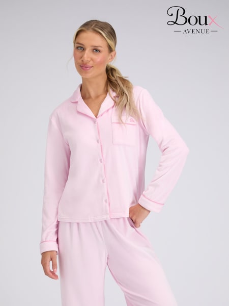 Boux Avenue Pink Velour Pyjamas Set (V25878) | £52