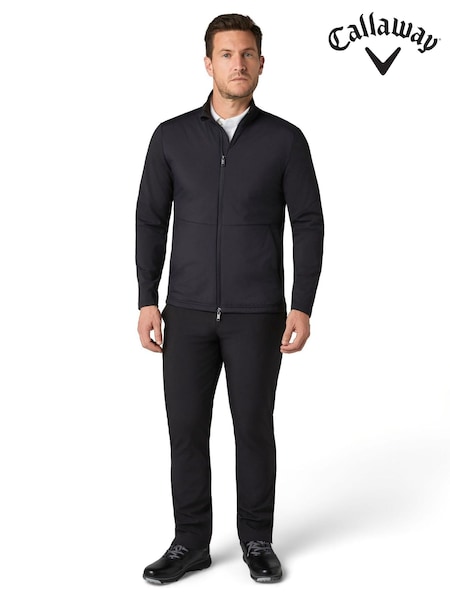 Callaway Apparel Emea Full Zip Mixed Media Black Jacket (V26313) | £100