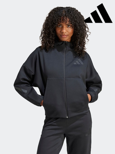 adidas Black Z.N.E. Full-Zip Hoodie (V26421) | £85