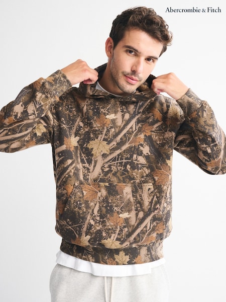 YPB Abercrombie & Fitch Brown Neoknit Max Popover Hoodie (V26508) | £65