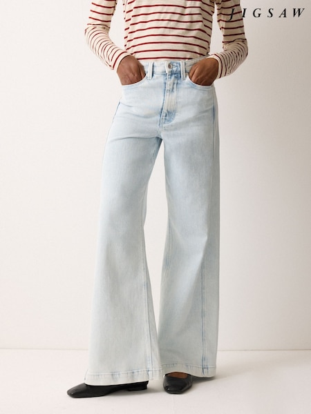 Jigsaw Blue Keller Seam Detail Jeans (V26525) | £120