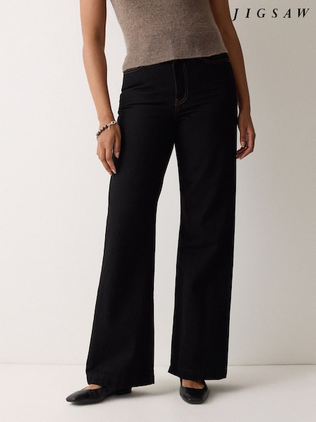 Jigsaw Black Greta Bootleg Jeans (V26542) | £110