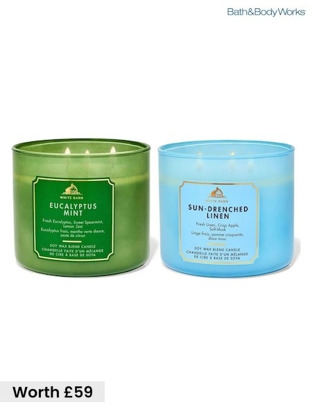 Bath & Body Works Fresh & Clean Candle Gift Set (Worth £59) (V26595) | £40
