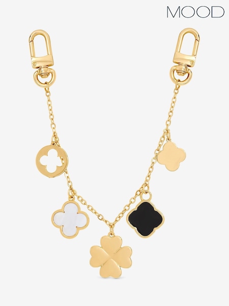 Mood Gold Plated Clover Double Clip Bag Charm (V26707) | £17