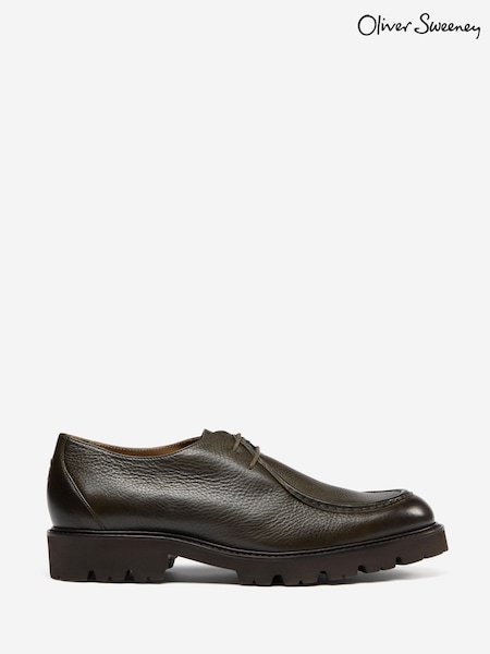 Oliver Sweeney Green Calf Suede Moc Toe Shoes (V26735) | £179