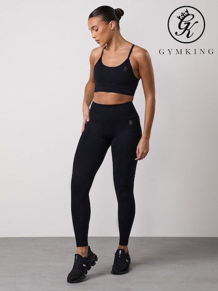 Gym King Black Sculpt Seamless Bra (V26967) | £25