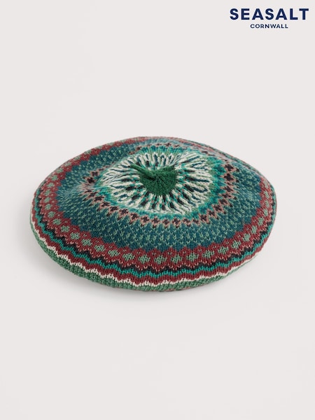 Seasalt Cornwall Green Bramble Jelly Beret Hat (V27391) | £30