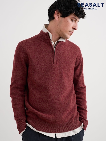 Seasalt Cornwall Red Reefpoint Marl Jumper (V27428) | £96