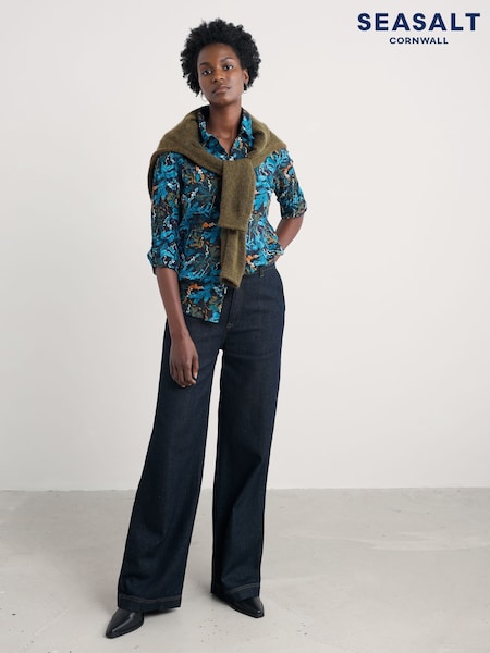 Seasalt Cornwall Light Teal Larissa Shirt in Cotton (V27444) | £50
