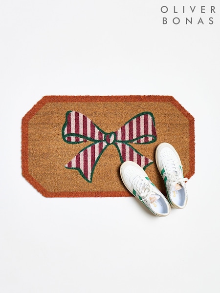 Oliver Bonas Multi Striped Bow Doormat (V27604) | £20