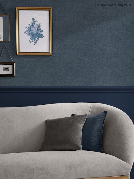 Graham & Brown Navy Haptic 10M Wallpaper (V27717) | £85