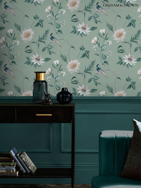 Graham & Brown Sage Nuit 10M Wallpaper (V27725) | £85