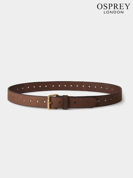 Osprey London The Neverending Single Leather Brown Belt (V27973) | £35