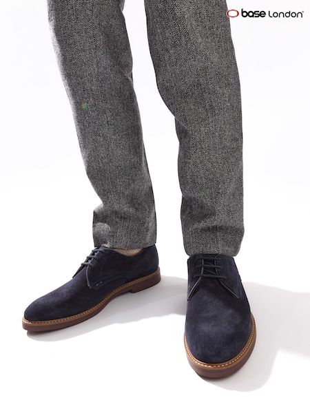 Blue - Regular Base London Strand Lace Up Leather Shoes