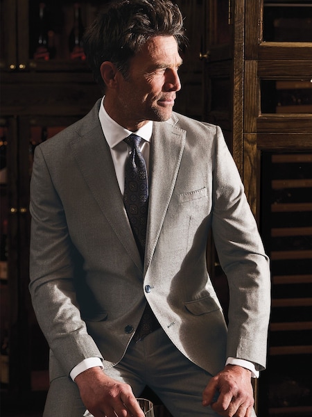 Brook Taverner Natural Italian Flannel Suit Jacket (V28004) | £249