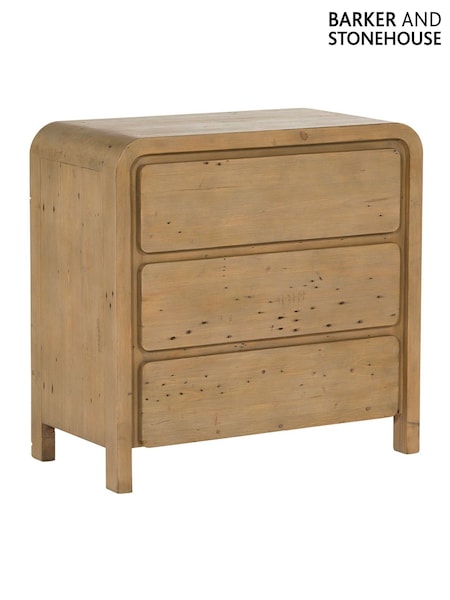 Barker and Stonehouse Brown Tosca Reclaimed 3 Drawer Wood Chest (V28126) | £475
