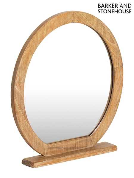 Barker and Stonehouse Brown Selene Mindi Wood Mirror (V28149) | £95