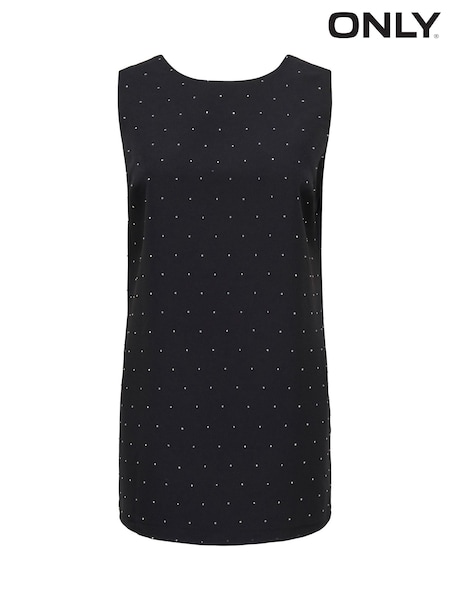 ONLY Black Diamonte Bow Short Dress (V28357) | £40