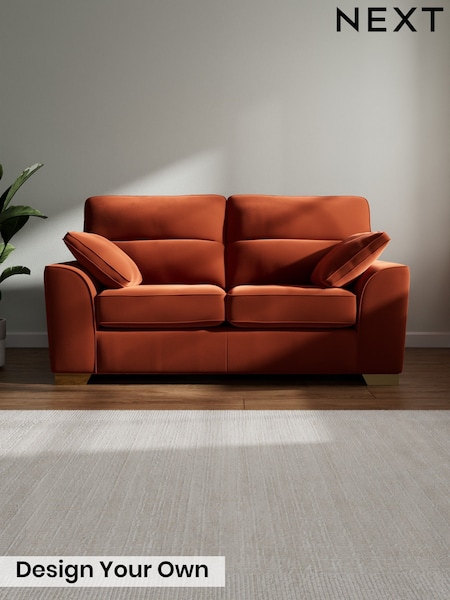 Plush Velvet Easy Clean/Ginger Orange - Stamford Highback