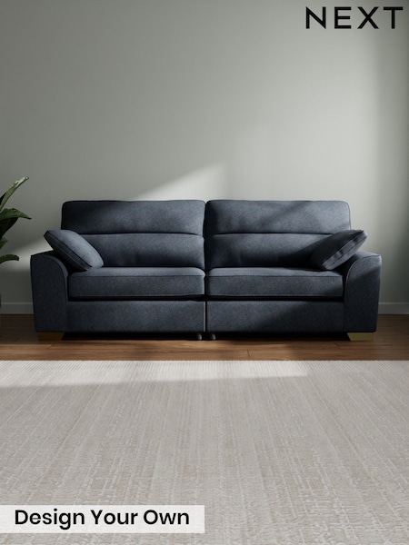 Tweedy Chenille/Navy Blue - Stamford Highback