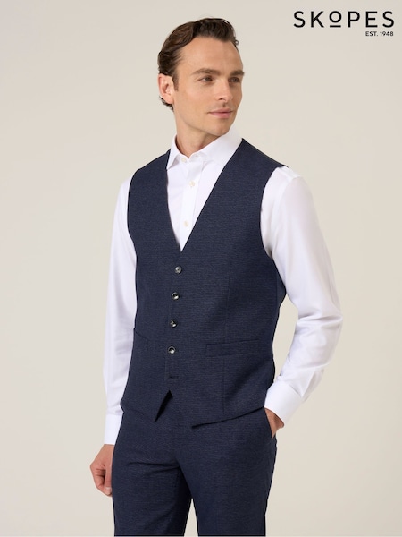 Skopes Blue Boyd Puppytooth Suit Waistcoat (V28826) | £55