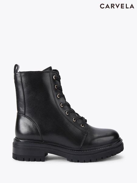 Carvela Black Magnum Lace-Up Boots (V28922) | £129