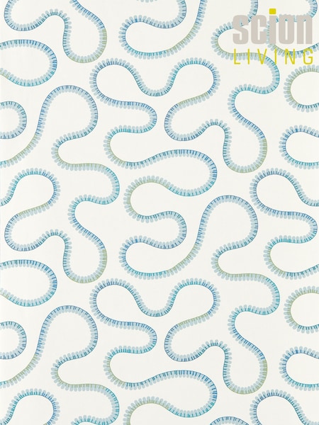 Scion Sky Blue Bimble Oakham A4 Wallpaper (V28990) | £1