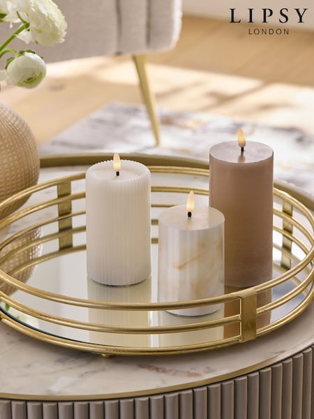 Lipsy 3 Pack Luxe Neutral Led Candles