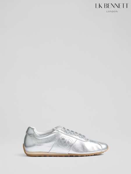 LK Bennett Metallic Spring Leather Trainers (V29225) | £179