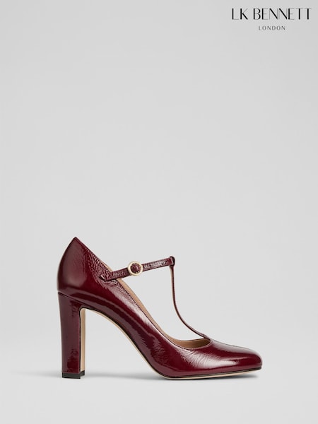 LK Bennett Red Annalise Mary Jane Courts (V29232) | £329