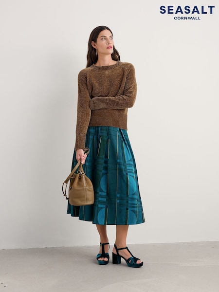 Seasalt Cornwall Blue Interweaving Skirt (V29331) | £80