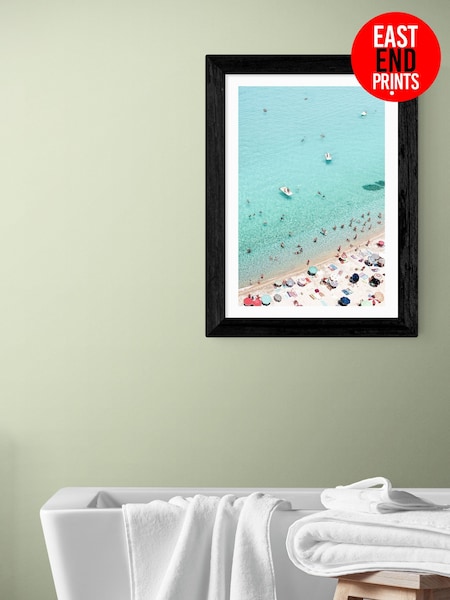 East End Prints Black Beach Scene Wall Art Print by Sisi and Seb (V29510) | £50 - £130